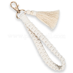 Alloy Cotton & Polyester Tassel Keychain&nbsp;KEYC-WH20026-01B