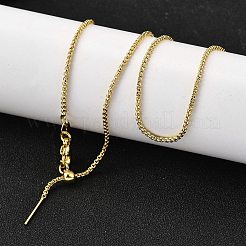 1.5MM Brass Box Chain Adjustable Slider Necklaces&nbsp;X-NJEW-M108-07G