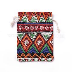 Polycotton(Polyester Cotton) Packing Pouches Drawstring Bags&nbsp;X-ABAG-T006-A22