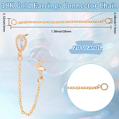 20Pcs Brass Chain Links/Connectors&nbsp;KK-BBC0021-47