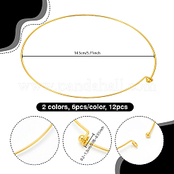 12Pcs 2 Colors Iron Choker Necklace Making&nbsp;NJEW-UN0001-84