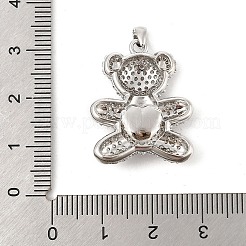 Brass Micro Pave Cubic Zirconia Pendants&nbsp;KK-P300-03P-02