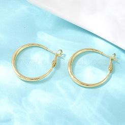 Brass Hoop Earrings for Women&nbsp;EJEW-A156-17B-G