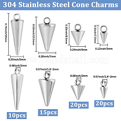 65Pcs 4 Styles 304 Stainless Steel Pendants&nbsp;STAS-BBC0009-10
