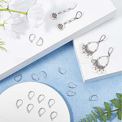 80Pcs 304 Stainless Steel Leverback Earring Findings&nbsp;STAS-SP0001-18P