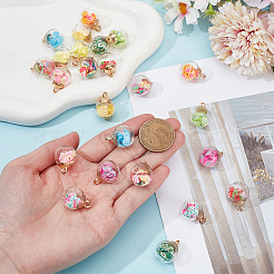 96Pcs 12 Colors Clear Glass Pendants&nbsp;FIND-ME0003-40