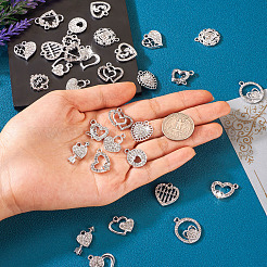 32PCS 16 Style Alloy Rhinestone Pendants&nbsp;ALRI-TA0001-16
