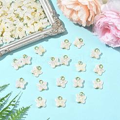 200Pcs ABS Imitation Pearl Butterfly Charms&nbsp;PALLOY-SZ00045