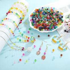 1500Pcs 15 Colors Transparent Acrylic Beads&nbsp;TACR-SZ0001-21A