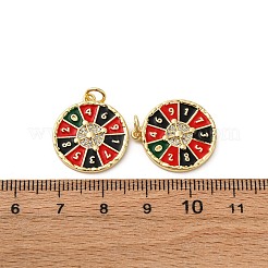 Brass Enamel Pendants&nbsp;KK-Q098-05G