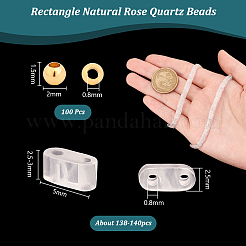 1 Strand Rectangle Natural Rose Quartz Beads Strands&nbsp;G-NB0005-53