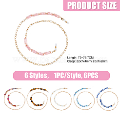 6Pcs 6 Style Eyeglasses Chains&nbsp;AJEW-FH0004-16