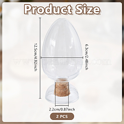 Glass Bell Jars with Cork&nbsp;AJEW-WH0609-726