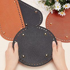 4 Pcs 4 Styles PU Leather Bottom&nbsp;FIND-CA0002-15