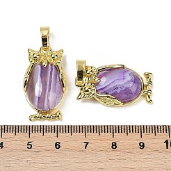 Natural Banded Agate(Dyed & Heated) Pendant&nbsp;KK-F887-02G-16