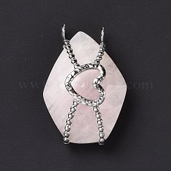 Natural Rose Quartz Pendants&nbsp;G-C243-01P