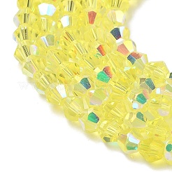 Electroplate Transparent Glass Beads Strands&nbsp;EGLA-K015-18F
