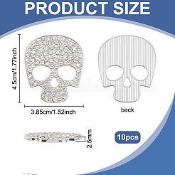 10Pcs Alloy Rhinestone Cabochons&nbsp;FIND-PH0038-53B