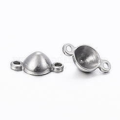 Tarnish Resistant 304 Stainless Steel Connector Rhinestone Settings&nbsp;STAS-H401-02P-A