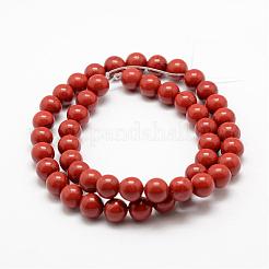 Natural Red Jasper Beads Strands&nbsp;G-E375-6mm-02