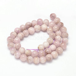 Round Natural Kunzite Beads Strands&nbsp;G-K068-28-6mm