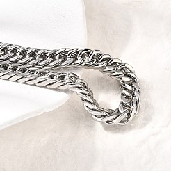 304 Stainless Steel Cuban Chain Bracelets for Men&nbsp;BJEW-B140-06A