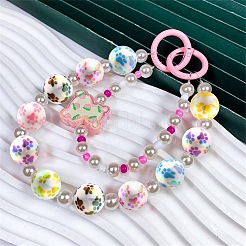 50Pcs AB Color Printed Opaque Acrylic Beads&nbsp;OACR-CJ0002-27