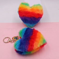Imitation Rabbit Fur Keychain&nbsp;PW-WG73195-01