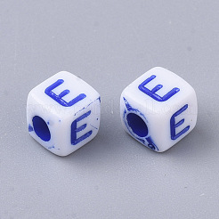 White Opaque Acrylic Beads&nbsp;MACR-R869-01E