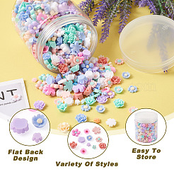 700Pcs 7 Styles Opaque Resin Cabochons&nbsp;CRES-CD0001-07
