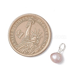 Natural Cultured Freshwater Pearl Two Sides Polished Charms&nbsp;PALLOY-JF04916-02