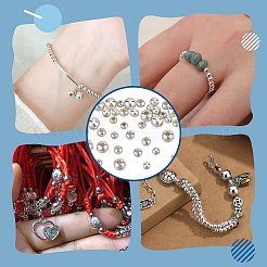60Pcs 3 Styles 925 Sterling Silver Beads&nbsp;STER-AR0001-19
