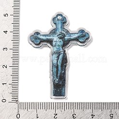 Opaque Acrylic Cross Theme Pendants&nbsp;OACR-I010-04D