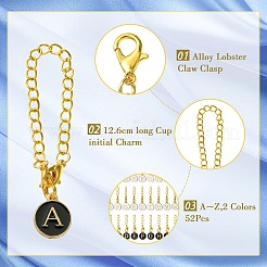 52Pcs 52 Styles Alloy Enamel Pendant Decorations&nbsp;HJEW-CJ00016