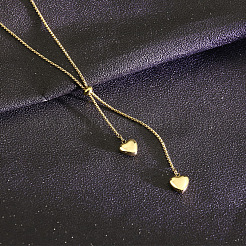 Heart Stainless Steel Tassel Lariat Necklaces for Women&nbsp;FS-WG9133A-01