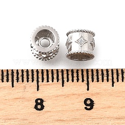 925 Sterling Silver Micro Pave Clear Cubic Zirconia Beads&nbsp;STER-F061-02B-P