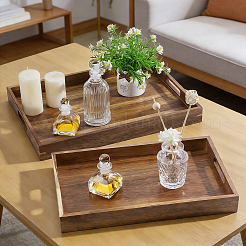 2Pcs 2 Styles Wood Storage Trays&nbsp;AJEW-BC0011-19