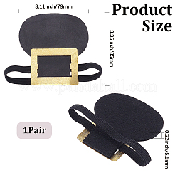 1 Pair Imitation Leather with Polyester Shoe Buckle Clips&nbsp;FIND-SP0006-08