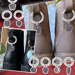 14Pcs 7 Style Halloween Theme Alloy Enamel Shoes Charms&nbsp;HJEW-GO00042