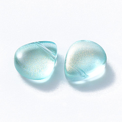 Transparent Spray Painted Glass Beads&nbsp;GLAA-T016-29D