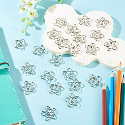Flower Iron Paper Clips&nbsp;AJEW-TAC0006-32P