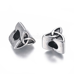 304 Stainless Steel European Beads&nbsp;STAS-G204-14AS