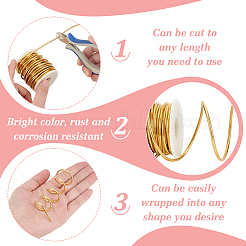 10M Round Brass Wires&nbsp;CWIR-WH0007-18G
