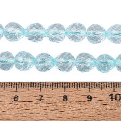 Crackle Transparent Glass Beads Strands&nbsp;GLAA-N068-04A-03
