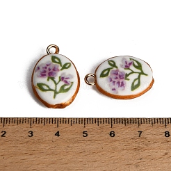 Printed Handmade Porcelain with Brass Pendants&nbsp;PR-CBAB520-07A
