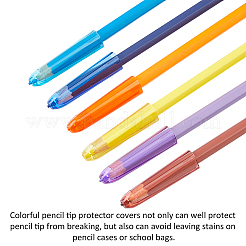 12 Sets Plastic Pencil Cap&nbsp;DIY-FH0008-02
