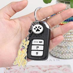 WEWAYSMILE Dog Keychain Car Keychain Pet Pendant Key-Ring Lovely Dog Key-ring Portable Metal Keychain Gift for Pet Lover Birthday Puppy Theme Party Supplies (Wolfhound)&nbsp;JX802A