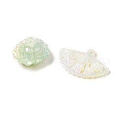 Rainbow Iridescent Plating Acrylic Beads&nbsp;OACR-U006-01D