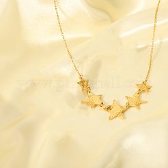 Stylish 304 Stainless Steel Star Moon Bib Necklaces for Women&nbsp;WQ3777-1