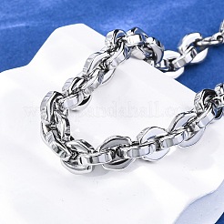 304 Stainless Steel Oval Link Chain Bracelets for Women Men&nbsp;BJEW-R018-15P